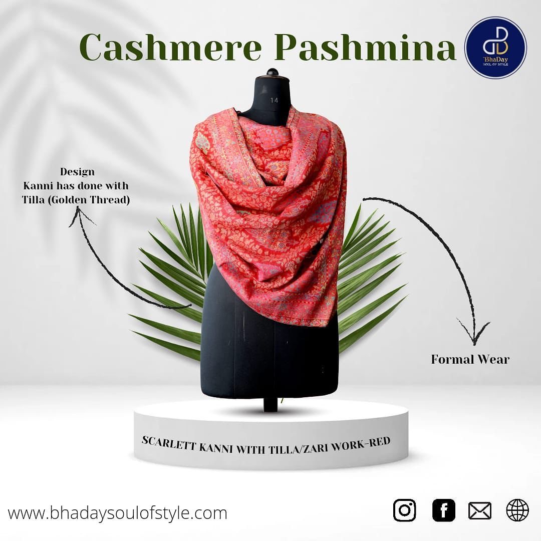 Cashmere Pashmina  𝐒𝐭𝐨𝐥𝐞 🌱
Product by:- 𝐁𝐡𝐚𝐝𝐚𝐲 𝐒𝐨𝐮𝐥 𝐎𝐟 𝐒𝐭𝐲𝐥𝐞
@bhadaysoulofstyle 
Product type:- 𝐇𝐚𝐧𝐝𝐦𝐚𝐝𝐞 🌱
Manufactured in:- 𝐓𝐡𝐞 𝐕𝐚𝐥𝐥𝐞𝐲 𝐊𝐚𝐬𝐡𝐦𝐢𝐫
E - Store :- 𝐀𝐮𝐬𝐭𝐫𝐚𝐥𝐢𝐚
Red is a colour of life, health, courage, and love. The colour makes you feel passionate and energized and it is the warmest and the most dynamic colour. This beautiful and elegant stole is all you need to look amazing and add a little luxurious look for a special occasion. This amazing stole is soft, lightweight and will keep you warm while adding a stunning look to you.
For order:- DM or contact us on ⬇️
0481 235 232 AUS
📞+61481235232 Overseas 
📧- bhaday@bhadaysoulofstyle.com
#stole #australia #shawls #brand #bhaday #handmade #handmadeproducts #kashmiriproducts #estore #fashion #article #shop #girls #shopping #onlineshopping #real #organic #bhadaysoulofstyle